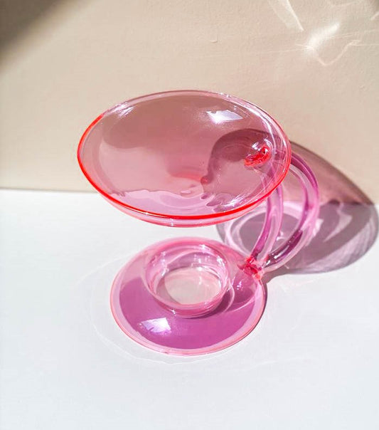 Burner sticlă roz translucid